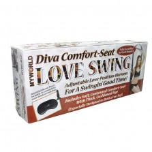 Секс-качели черно-леопардовые с фаллосом на сидении Diva comfort seat love swing
